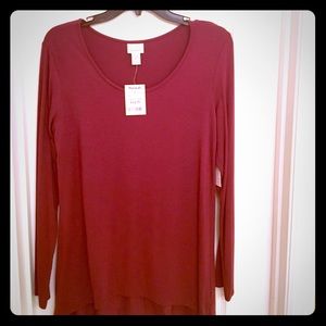 Brand New Kenar Burgundy Flare top